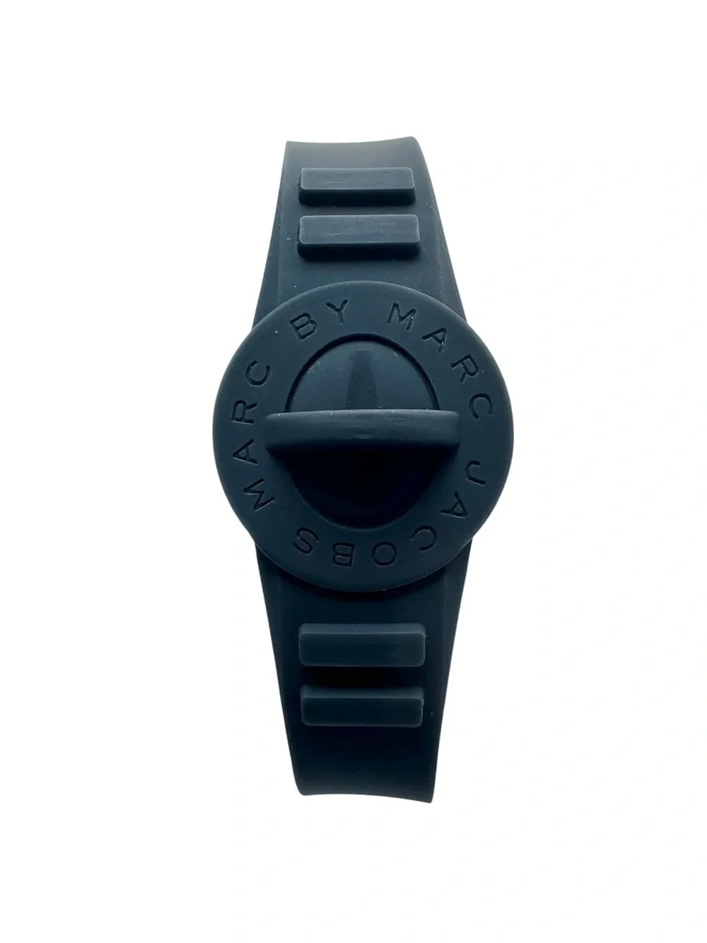 🆕Marc By Marc Jacobs Black Silicone Rubber Turnlock Bracelet